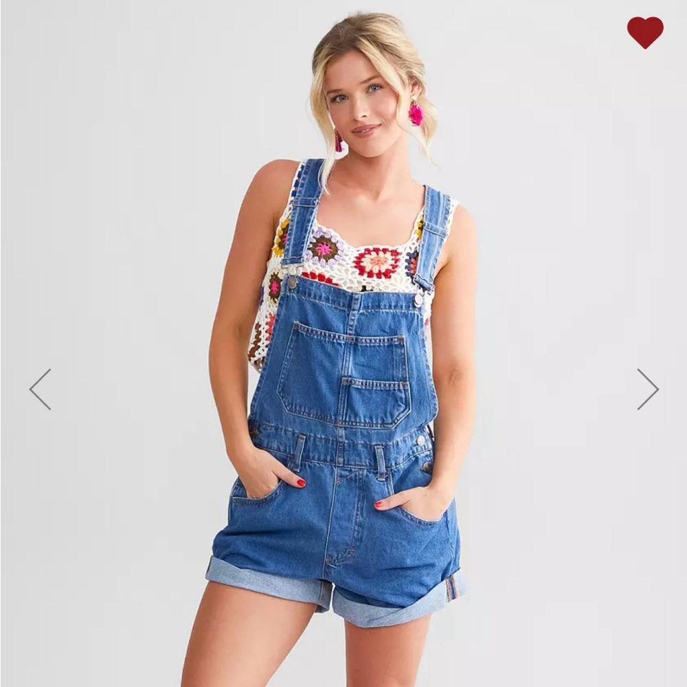 Free People Ziggy Overall Shorts